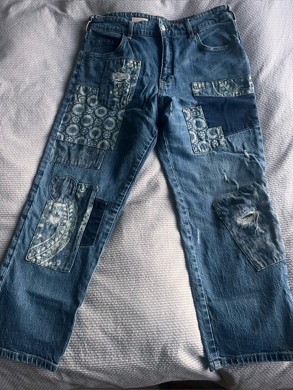 Anthropologie Pilcro Boyfriend Patchwork Jeans